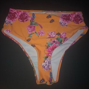 NWOT High waisted floral bikini bottoms